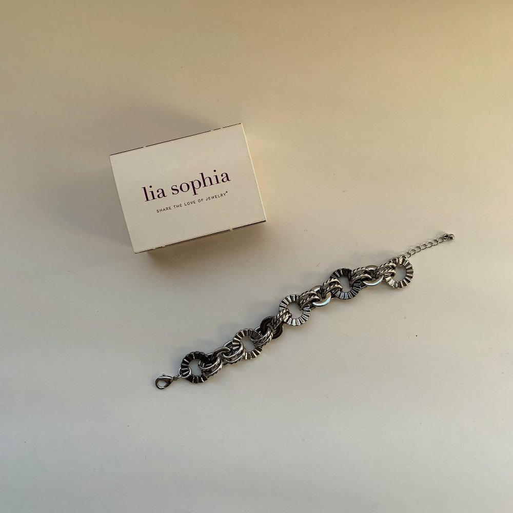 Lia Sophia Eclipse Silver Linked Bracelet